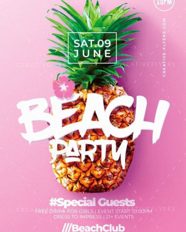 Beach Party flyer template