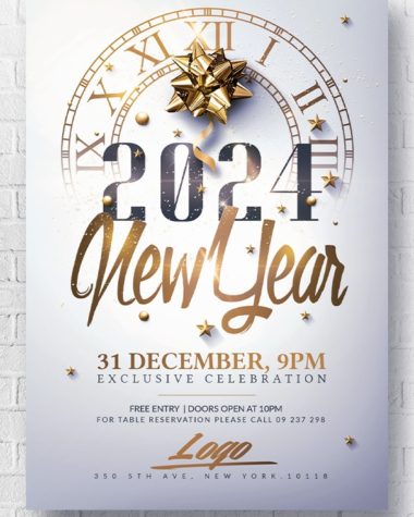 Creative new year flyer design