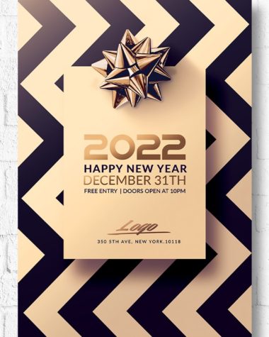 classy new year flyer template