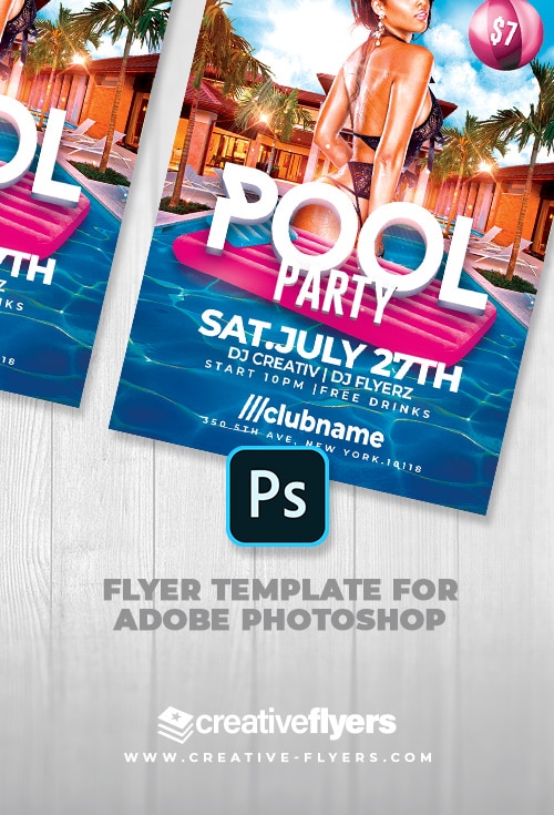 Summer Pool Party Flyer Psd Template Creativeflyers