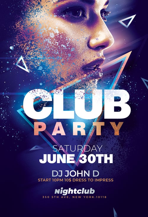 Club Night Party Free Psd Flyers Template Psdflyer - vrogue.co