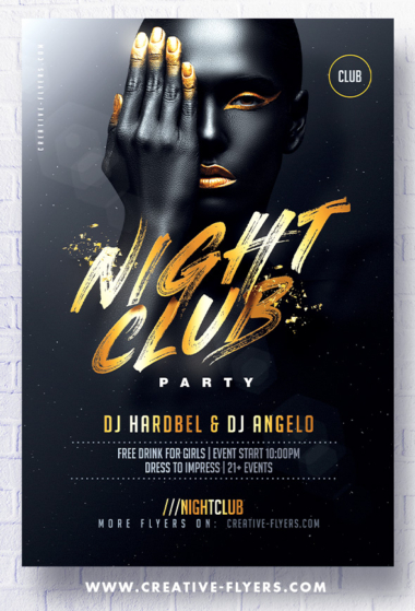 Black and Gold Club Flyer