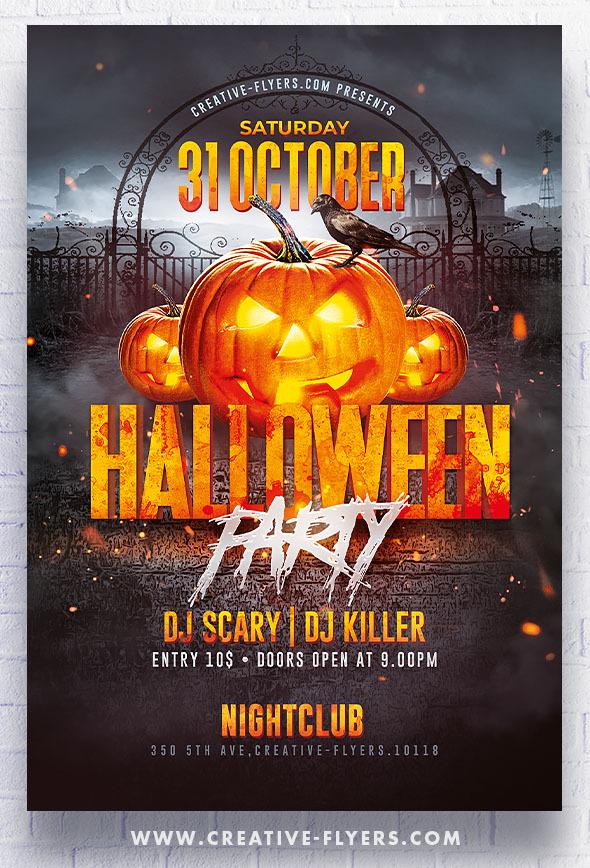 Halloween flyer Psd to Download