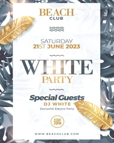 White Party Flyer Design