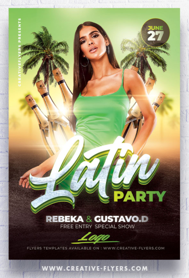 Latin Party Flyer for Photoshop