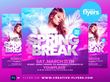 Spring Break Flyer Design