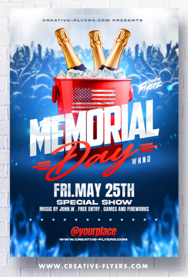 Memorial Day flyer template