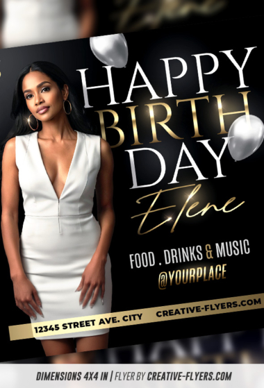 Editable Birthday Flyer