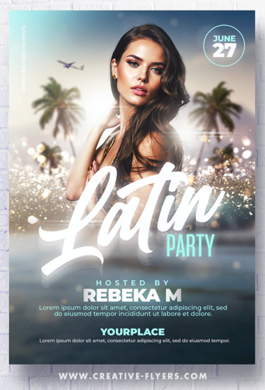 Latin party flyer