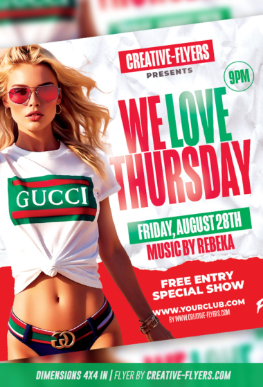 We Love Thursday Flyer Template