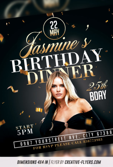 Birthday Dinner Invitation design