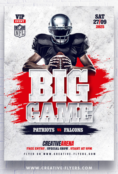 Big Game Flyer template