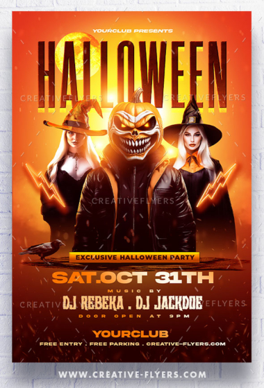 Halloween Nightclub Party flyer