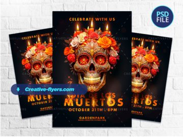 Dia de Los Muertos Party flyer