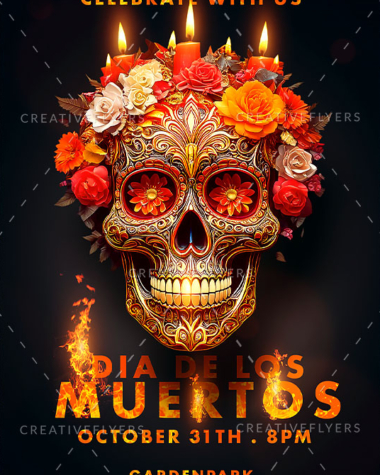 Dia de Los Muertos Party flyer