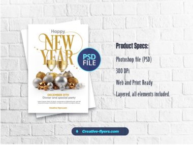 Festive holiday flyer template