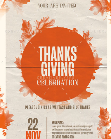 Thanksgiving Flyer for Fall Events